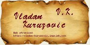 Vladan Kuruzović vizit kartica